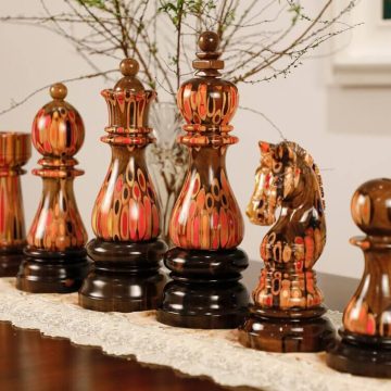 6 Giant Chess Pieces King - Queen - Bishop - Rook - Knight - Pawn Super Deluxe Chess (3)