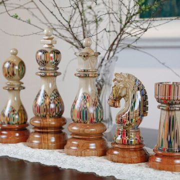 6 Giant Chess Pieces King - Queen - Bishop - Rook - Knight - Pawn Super Deluxe Chess (6)