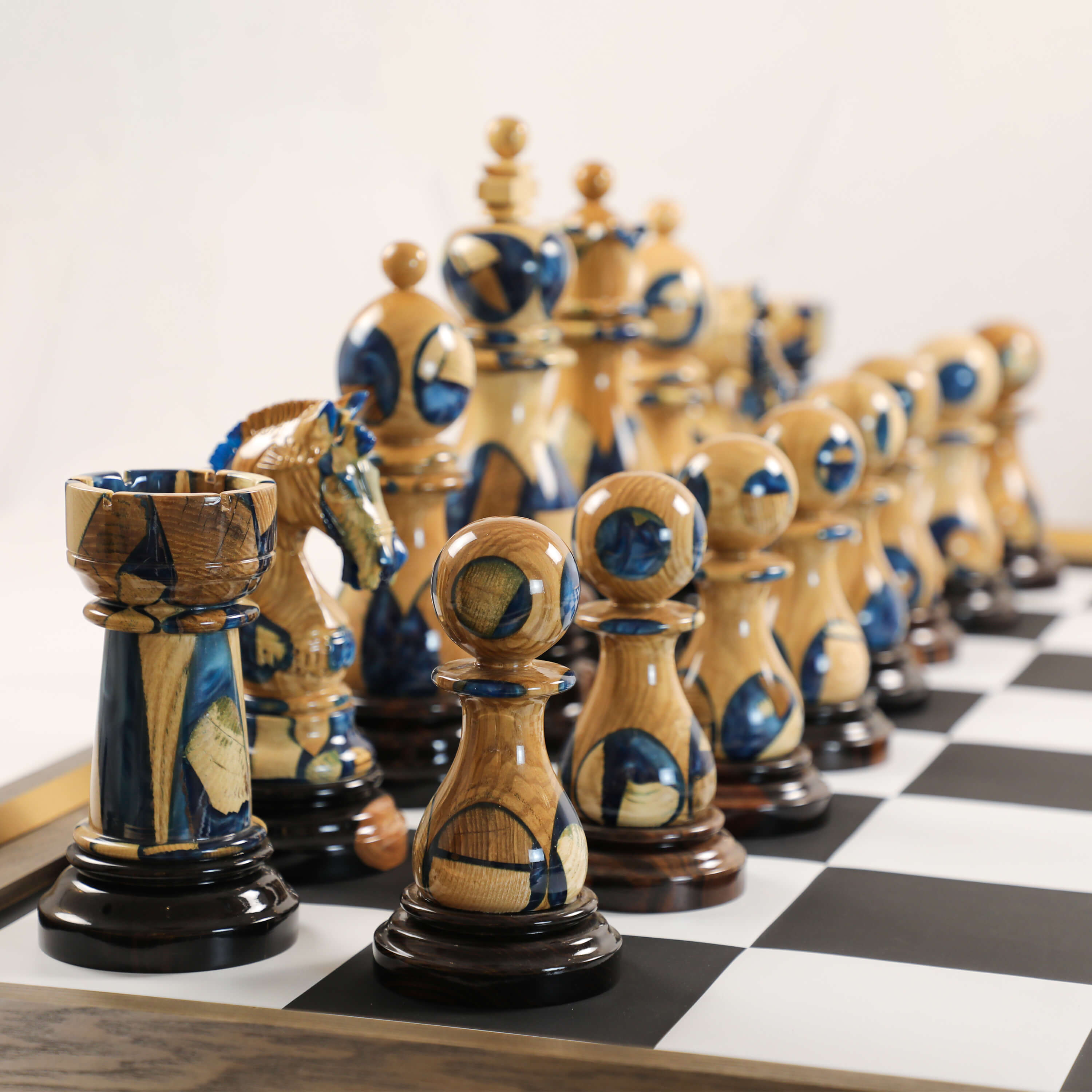 Professional Series Resin Chess Set with Gold & Silver Pieces